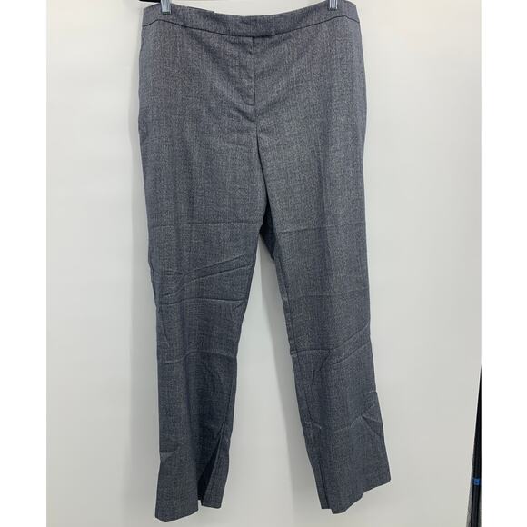 Jones New York Sydney Gray Pewter Straight Leg Pants Trousers Size 16 NEW - Picture 2 of 10